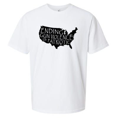 Ending Gun Violence Is Patriotic United States Silhouette Sueded Cloud Jersey T-Shirt