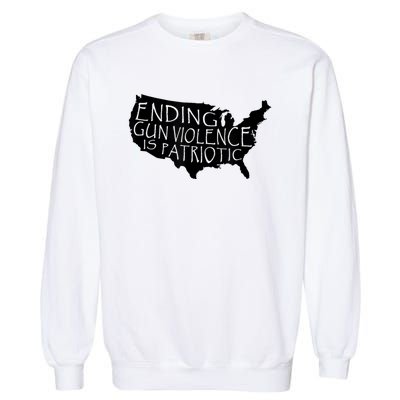 Ending Gun Violence Is Patriotic United States Silhouette Garment-Dyed Sweatshirt