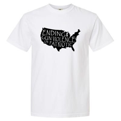 Ending Gun Violence Is Patriotic United States Silhouette Garment-Dyed Heavyweight T-Shirt