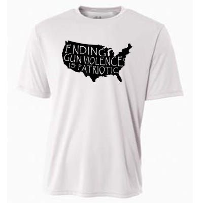 Ending Gun Violence Is Patriotic United States Silhouette Cooling Performance Crew T-Shirt