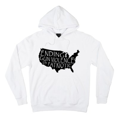 Ending Gun Violence Is Patriotic United States Silhouette Hoodie