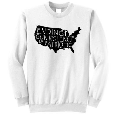 Ending Gun Violence Is Patriotic United States Silhouette Sweatshirt