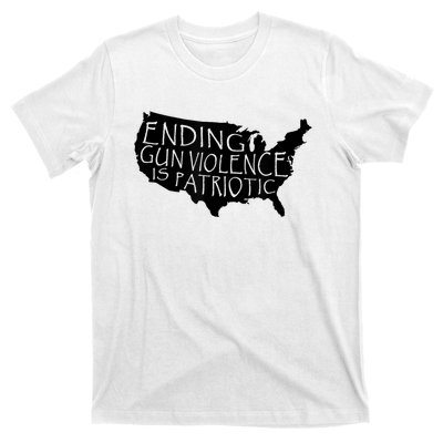 Ending Gun Violence Is Patriotic United States Silhouette T-Shirt