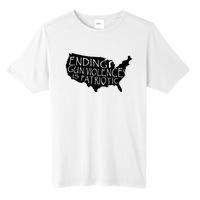 Ending Gun Violence Is Patriotic United States Silhouette Tall Fusion ChromaSoft Performance T-Shirt