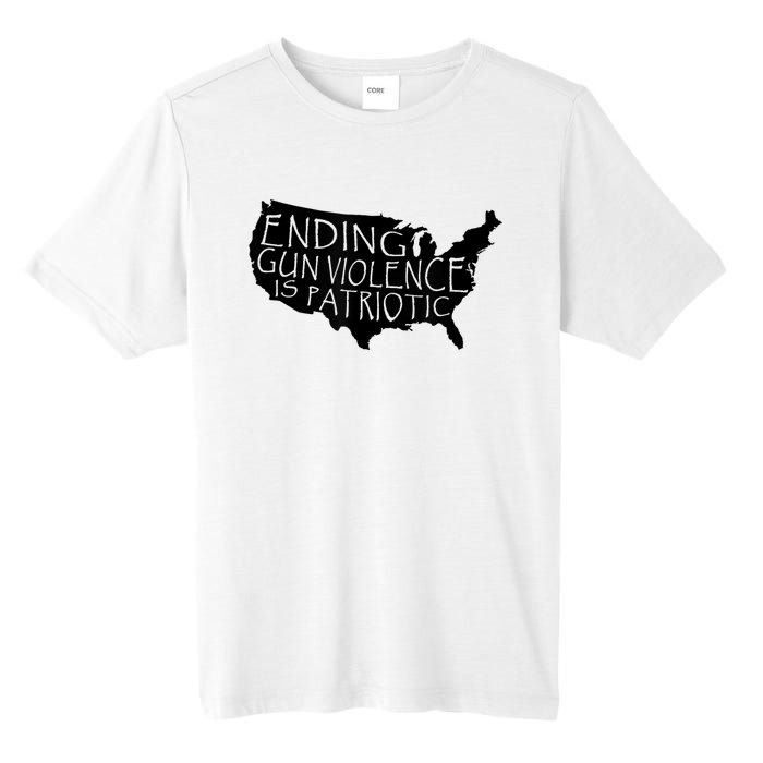 Ending Gun Violence Is Patriotic United States Silhouette Tall Fusion ChromaSoft Performance T-Shirt