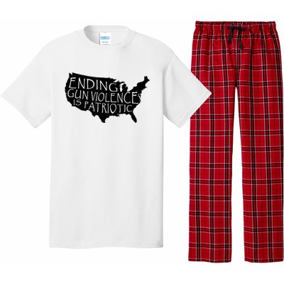 Ending Gun Violence Is Patriotic United States Silhouette Pajama Set