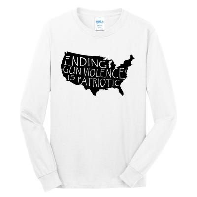 Ending Gun Violence Is Patriotic United States Silhouette Tall Long Sleeve T-Shirt