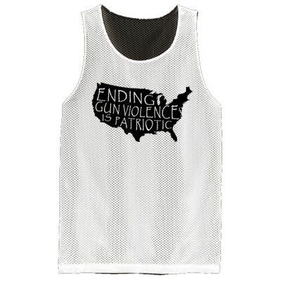 Ending Gun Violence Is Patriotic United States Silhouette Mesh Reversible Basketball Jersey Tank