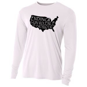 Ending Gun Violence Is Patriotic United States Silhouette Cooling Performance Long Sleeve Crew