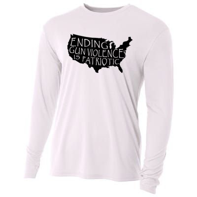 Ending Gun Violence Is Patriotic United States Silhouette Cooling Performance Long Sleeve Crew