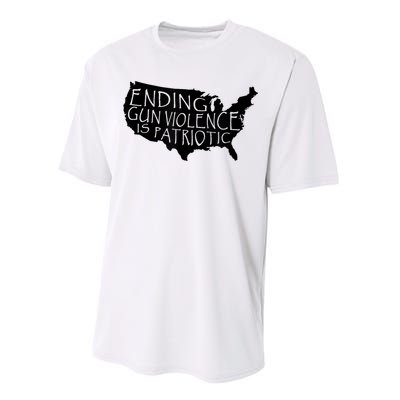 Ending Gun Violence Is Patriotic United States Silhouette Performance Sprint T-Shirt