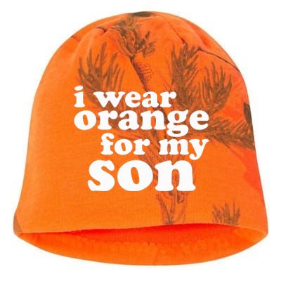 End Gun Violence Awareness For My Son I Wear Orange Kati - Camo Knit Beanie