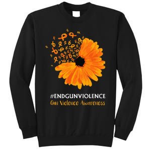 End Gun Violence Awareness Orange Ribbon Sunflower Tall Sweatshirt