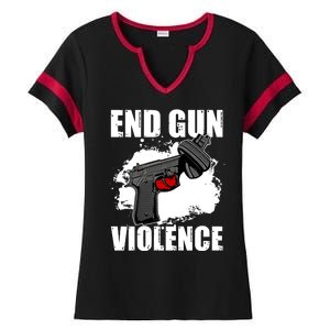 End Gun Violence Ladies Halftime Notch Neck Tee