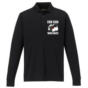 End Gun Violence Performance Long Sleeve Polo