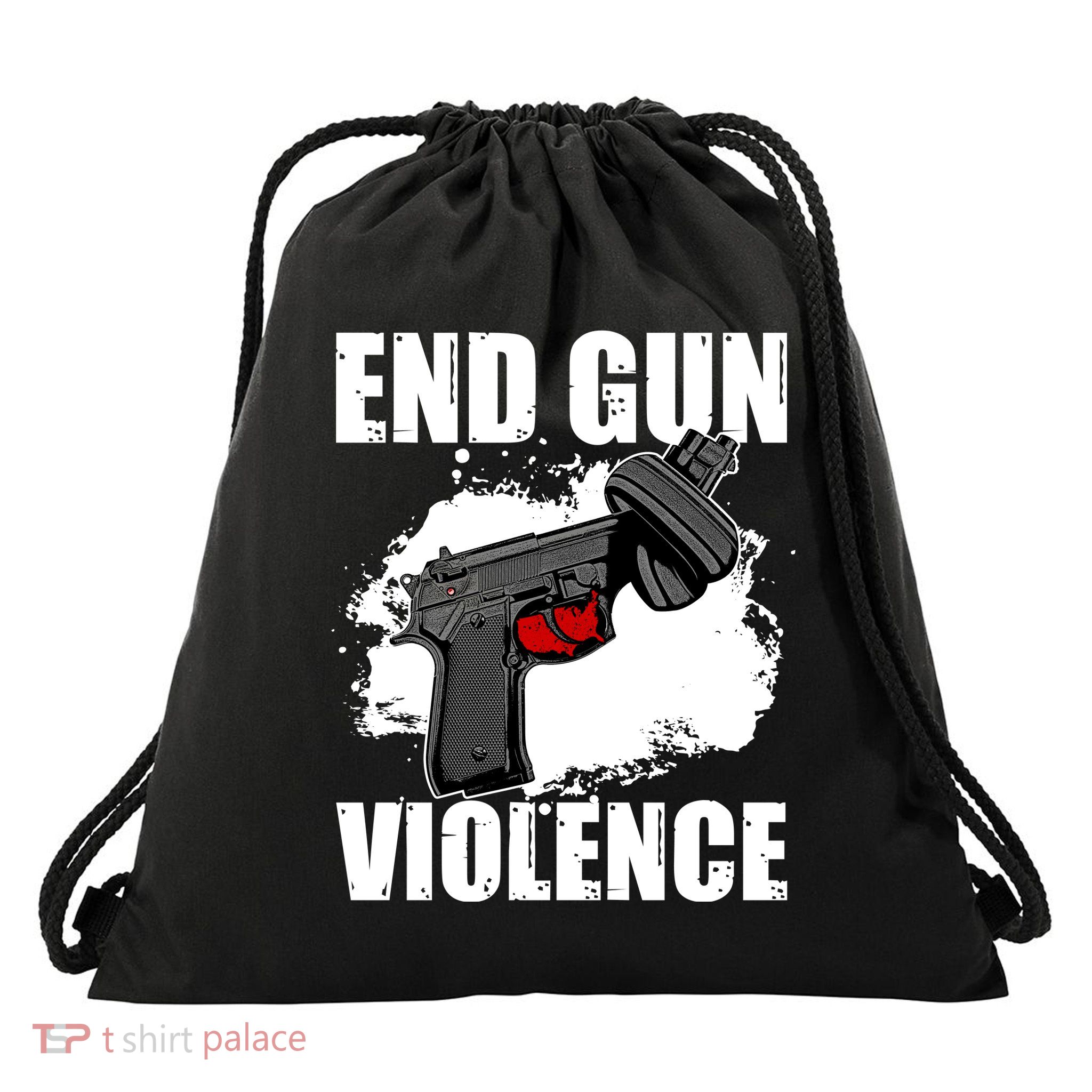 End Gun Violence Drawstring Bag