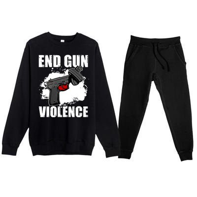 End Gun Violence Premium Crewneck Sweatsuit Set