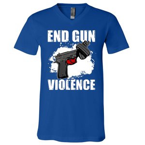 End Gun Violence V-Neck T-Shirt