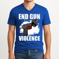 End Gun Violence V-Neck T-Shirt