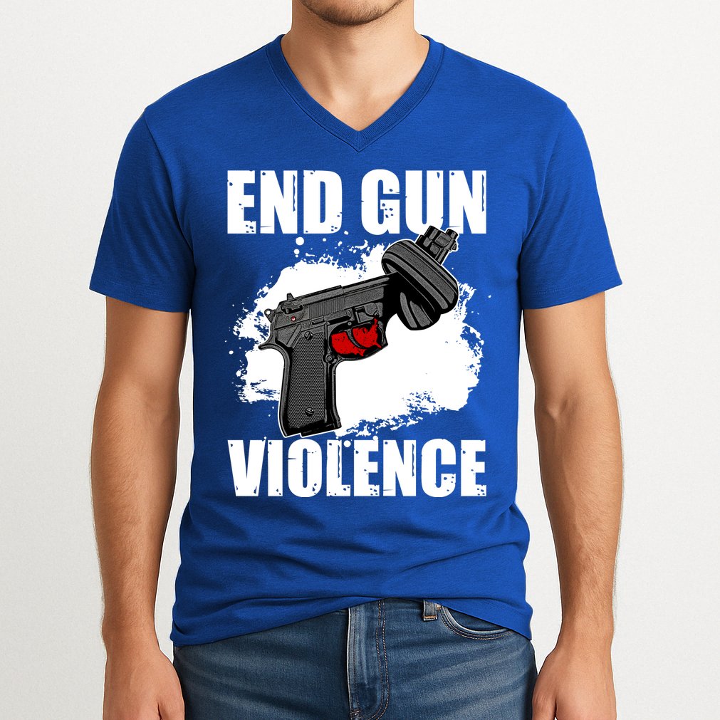 End Gun Violence V-Neck T-Shirt