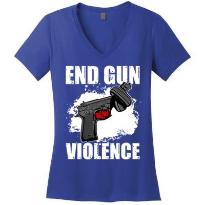 End Gun Violence Women's V-Neck T-Shirt