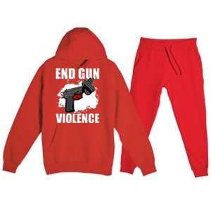 End Gun Violence Premium Hooded Sweatsuit Set