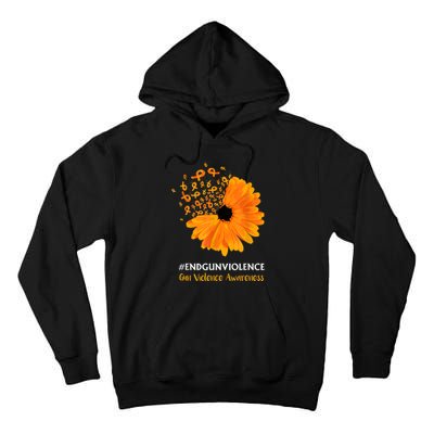 End Gun Violence Awareness Orange Ribbon SunFlower Tall Hoodie