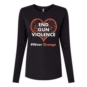 End Gun Violence #Wear Orange Womens Cotton Relaxed Long Sleeve T-Shirt