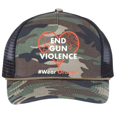 End Gun Violence #Wear Orange Retro Rope Trucker Hat Cap