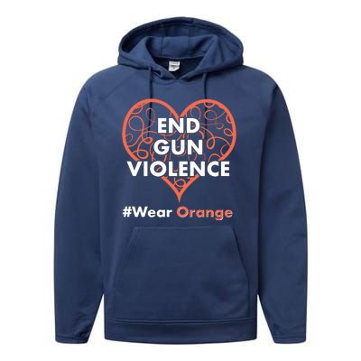 End Gun Violence #Wear Orange Performance Fleece Hoodie