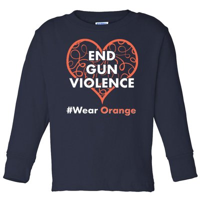 End Gun Violence #Wear Orange Toddler Long Sleeve Shirt