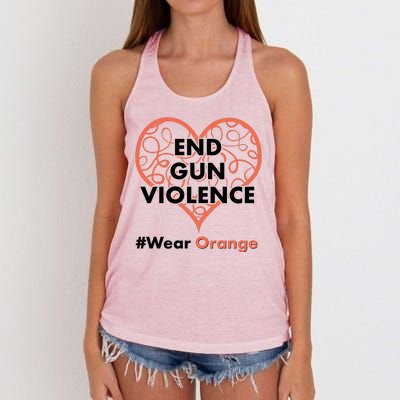 End Gun Violence #Wear Orange Women's Knotted Racerback Tank