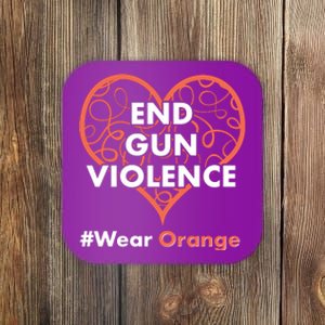 End Gun Violence #Wear Orange Coaster