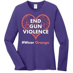 End Gun Violence #Wear Orange Ladies Long Sleeve Shirt