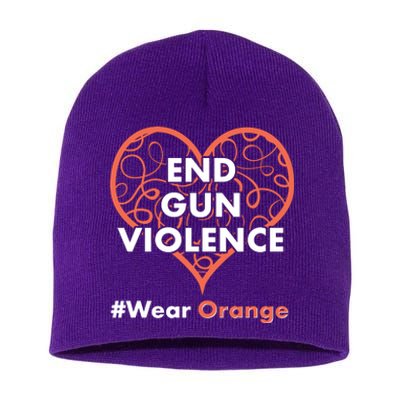 End Gun Violence #Wear Orange Short Acrylic Beanie