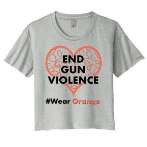 End Gun Violence #Wear Orange Women's Crop Top Tee