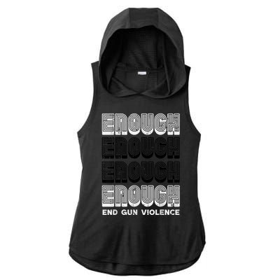 Enough Gun Violence Awareness Month Orange Men Women Ladies PosiCharge Tri-Blend Wicking Draft Hoodie Tank