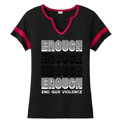 Enough Gun Violence Awareness Month Orange Men Women Ladies Halftime Notch Neck Tee