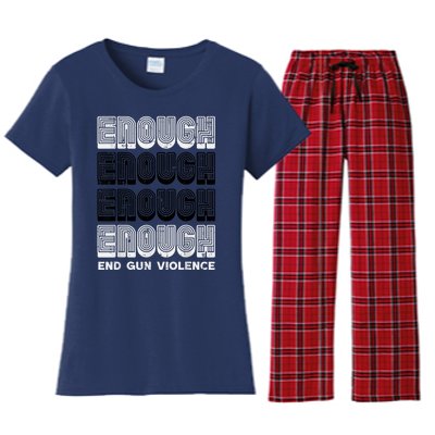 Enough Gun Violence Awareness Month Orange Men Women Women's Flannel Pajama Set