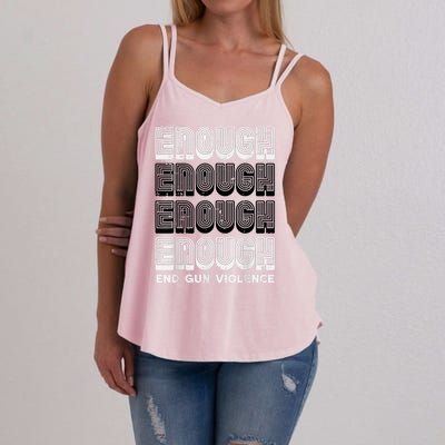 Enough Gun Violence Awareness Month Orange Men Women Women's Strappy Tank