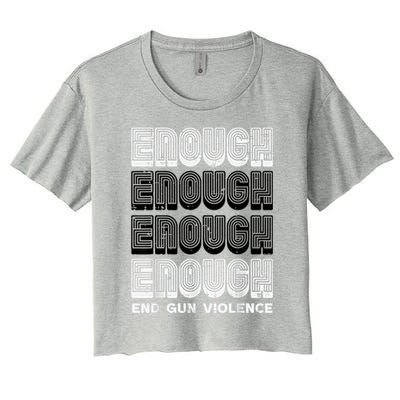 Enough Gun Violence Awareness Month Orange Men Women Women's Crop Top Tee