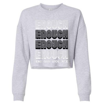 Enough Gun Violence Awareness Month Orange Men Women Cropped Pullover Crew