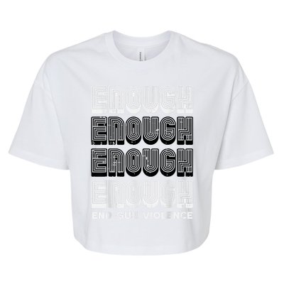 Enough Gun Violence Awareness Month Orange Men Women Bella+Canvas Jersey Crop Tee