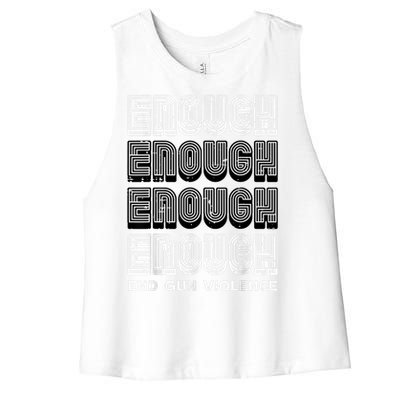 Enough Gun Violence Awareness Month Orange Men Women Women's Racerback Cropped Tank