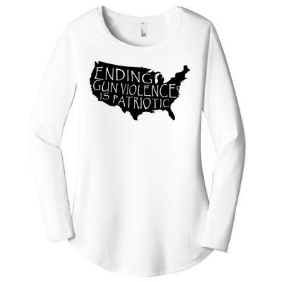 Ending Gun Violence Is Patriotic United States Silhouette Women's Perfect Tri Tunic Long Sleeve Shirt