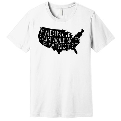 Ending Gun Violence Is Patriotic United States Silhouette Premium T-Shirt