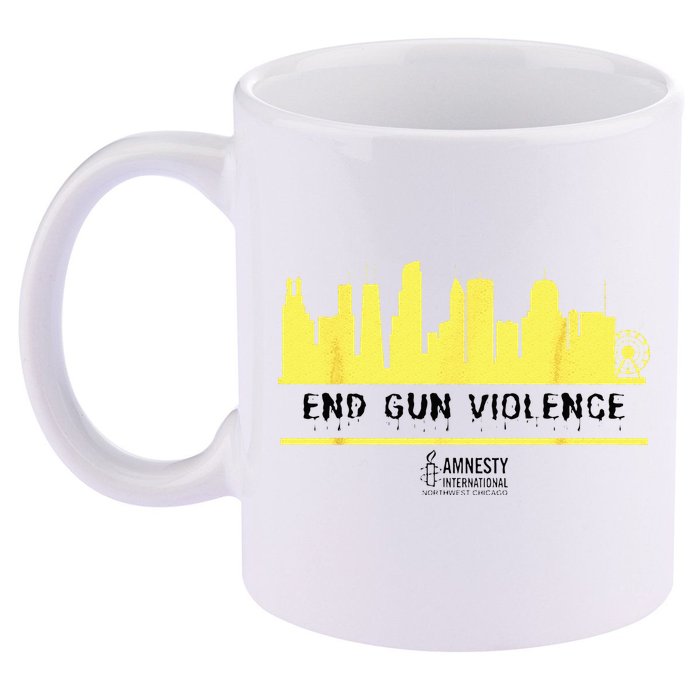 End Gun Violence 11oz C Handle Ceramic Mug