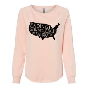 Ending Gun Violence Is Patriotic United States Silhouette Womens California Wash Sweatshirt