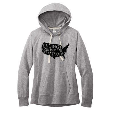 Ending Gun Violence Is Patriotic United States Silhouette Women's Fleece Hoodie