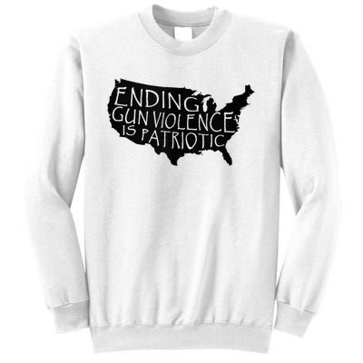 Ending Gun Violence Is Patriotic United States Silhouette Sweatshirt